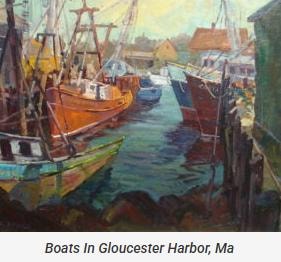 Boats In Gloucester Harbor, Ma
